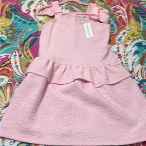Janie & Jack pink peplum dress size 8